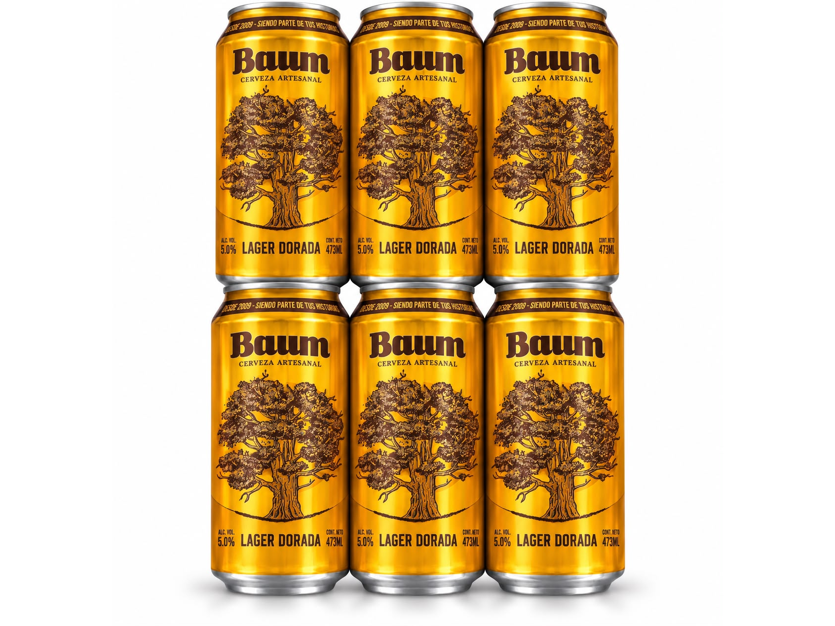 SIX PACK BAUM LAGER DORADA