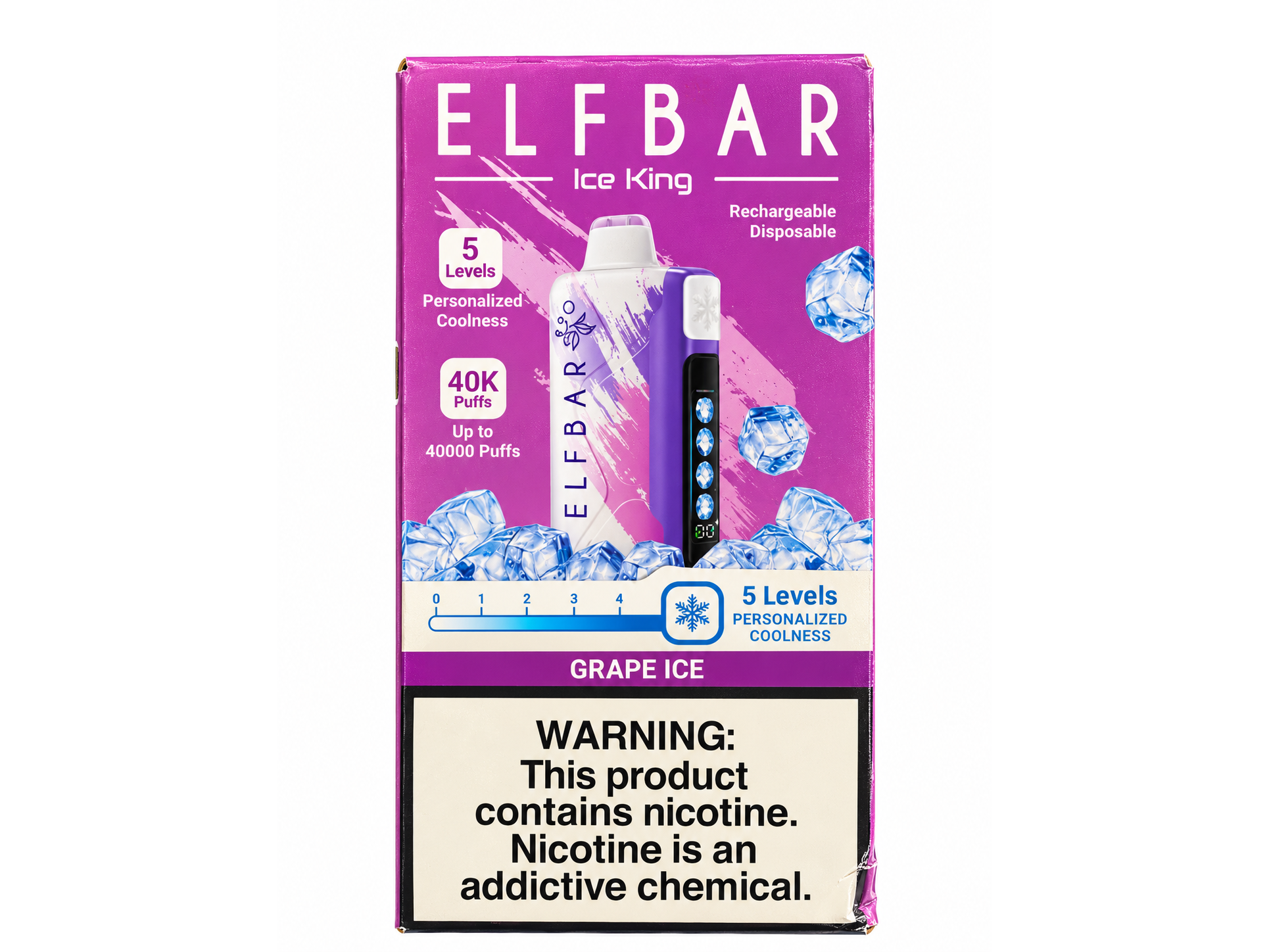 Elfbar 40k puffs sabor Grape Ice