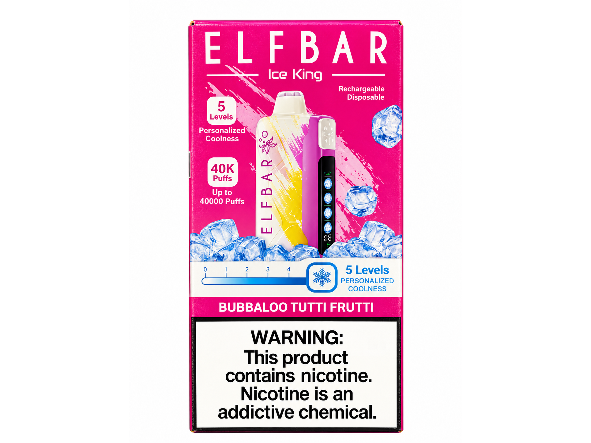 Elfbar 40k puffs sabor Bubbaloo Tutti Frutti