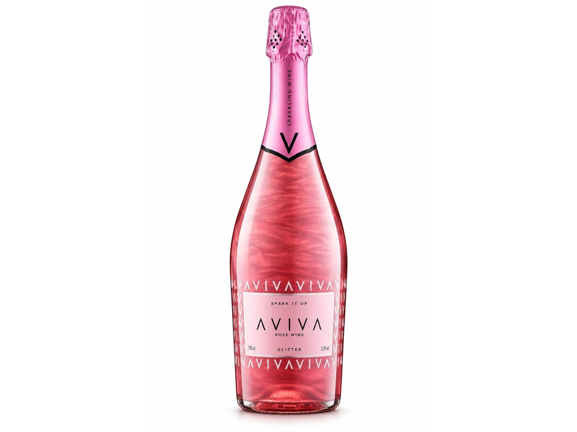 AVIVA ROSÉ WINE GLITTER