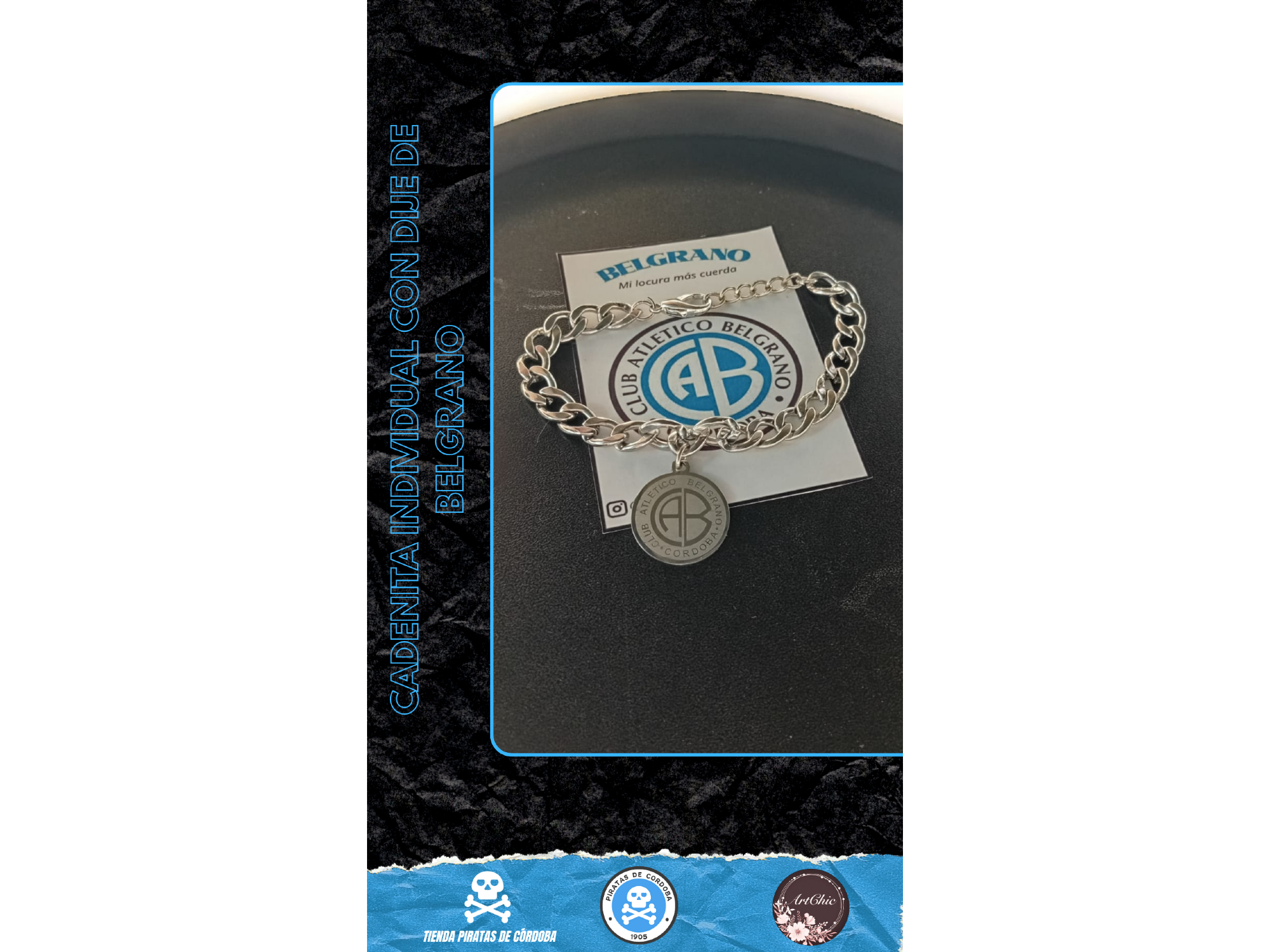 Cadenita Individual con Dije de Belgrano