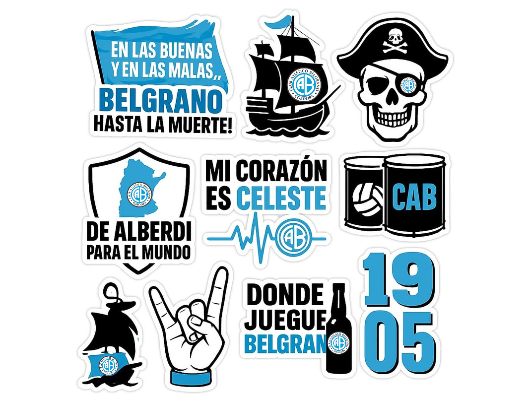 Plancha de Stickers "Belgrano de mi Vida"