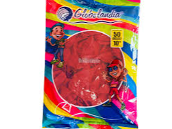 GLOBO ROJO  GLOBOLANDIA X 50 UNID.