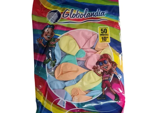 GLOBO PASTEL SURTIDO X 50 UNID.