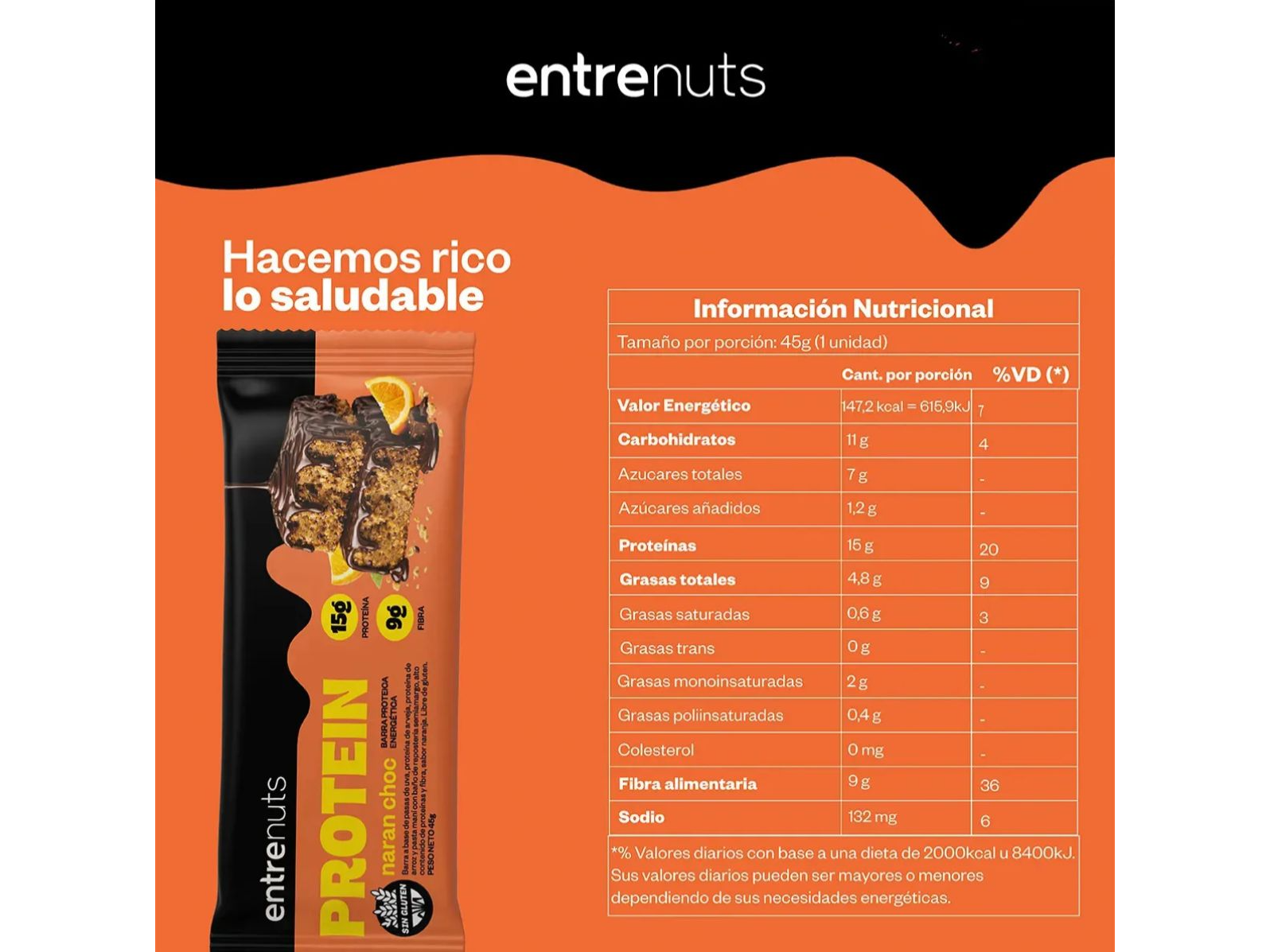 Barrita Proteica Naran Choc