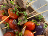 Pinchos de lomo saltado