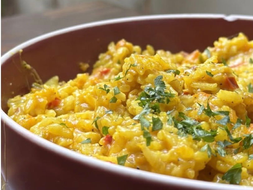 Arroz cremoso con ají amarillo