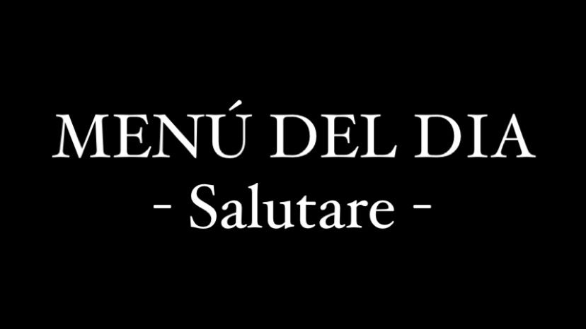 Menú del dia