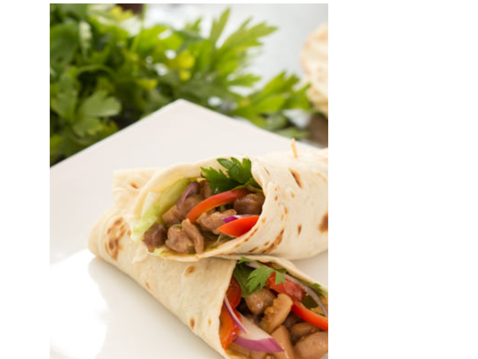 Wraps de pollo picante