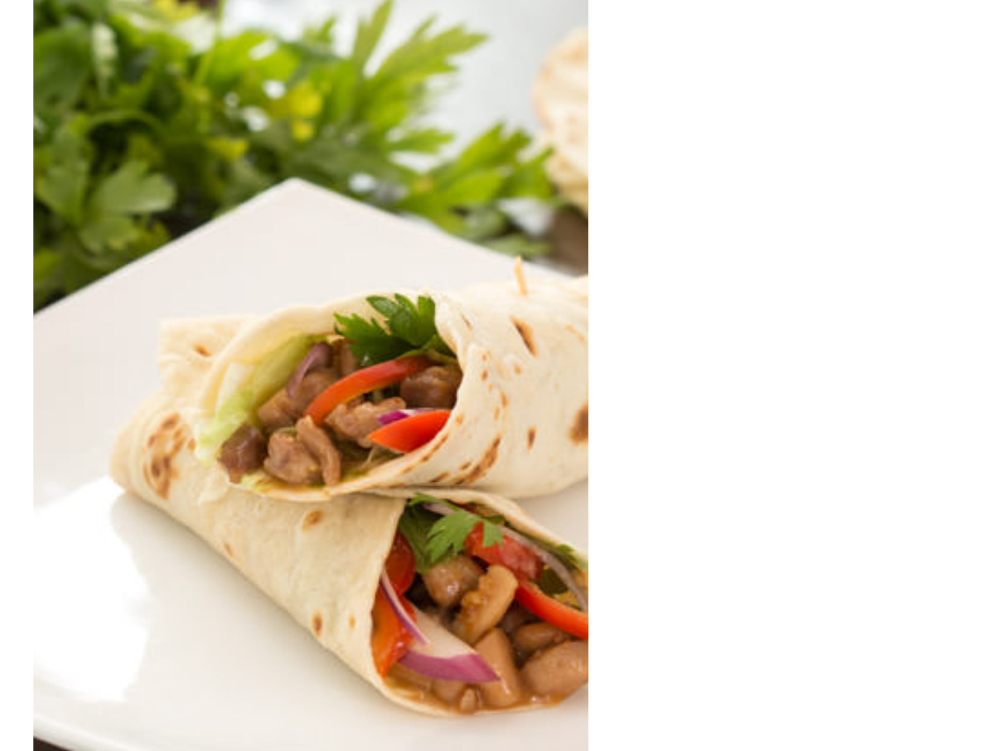 Wraps de pollo picante