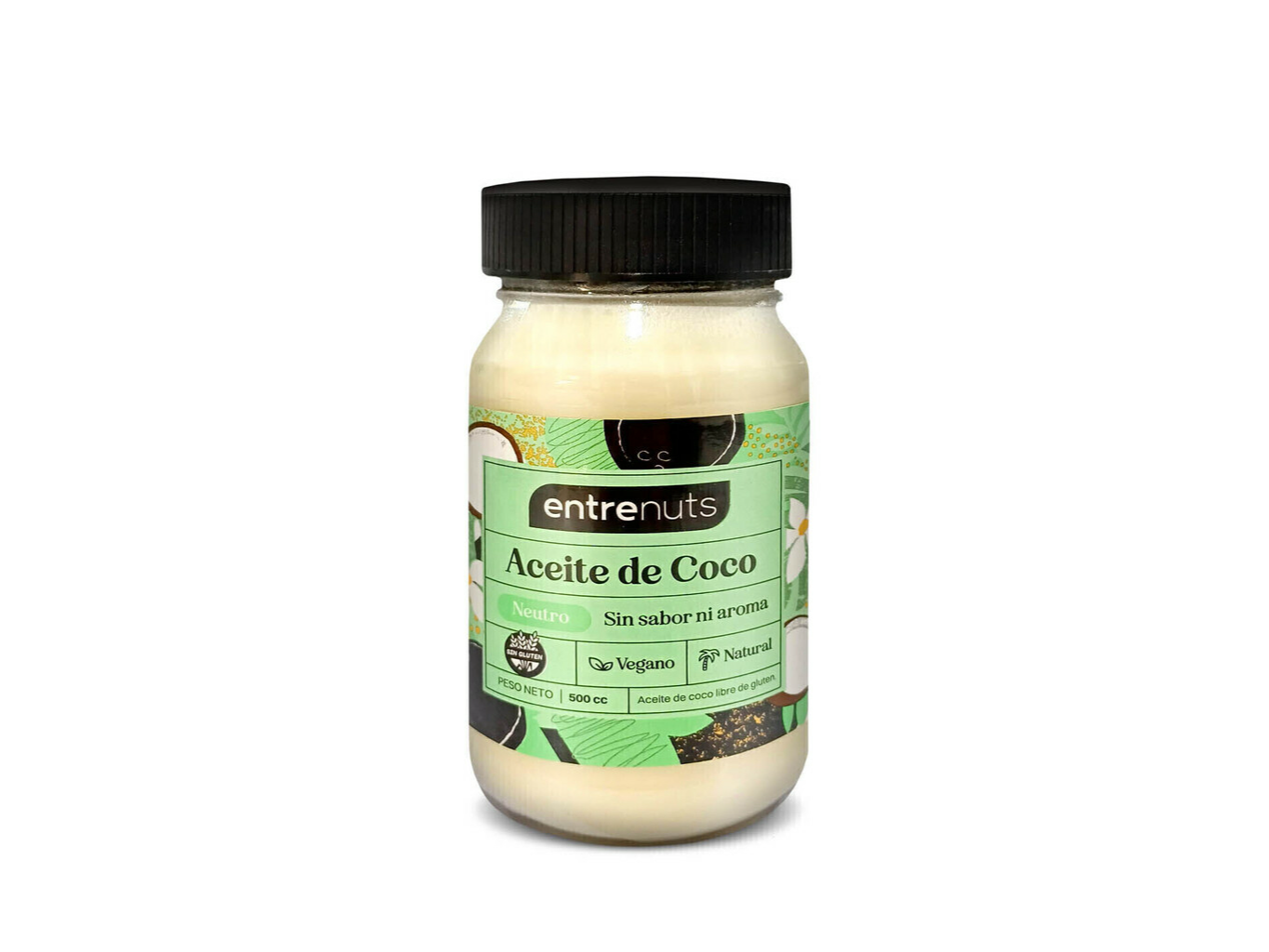 Aceite de coco neutro x 500cc ENTRE NUTS