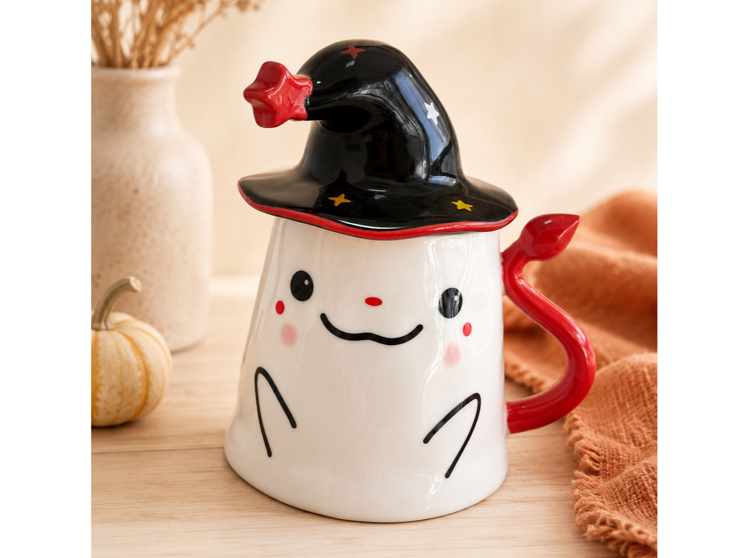 TAZA DE CERÁMICA GATO CON SOMBRERO
