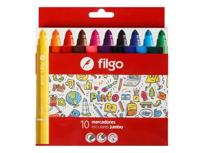 MARCADORES AL AGUA FILGO JUMBO X10ud