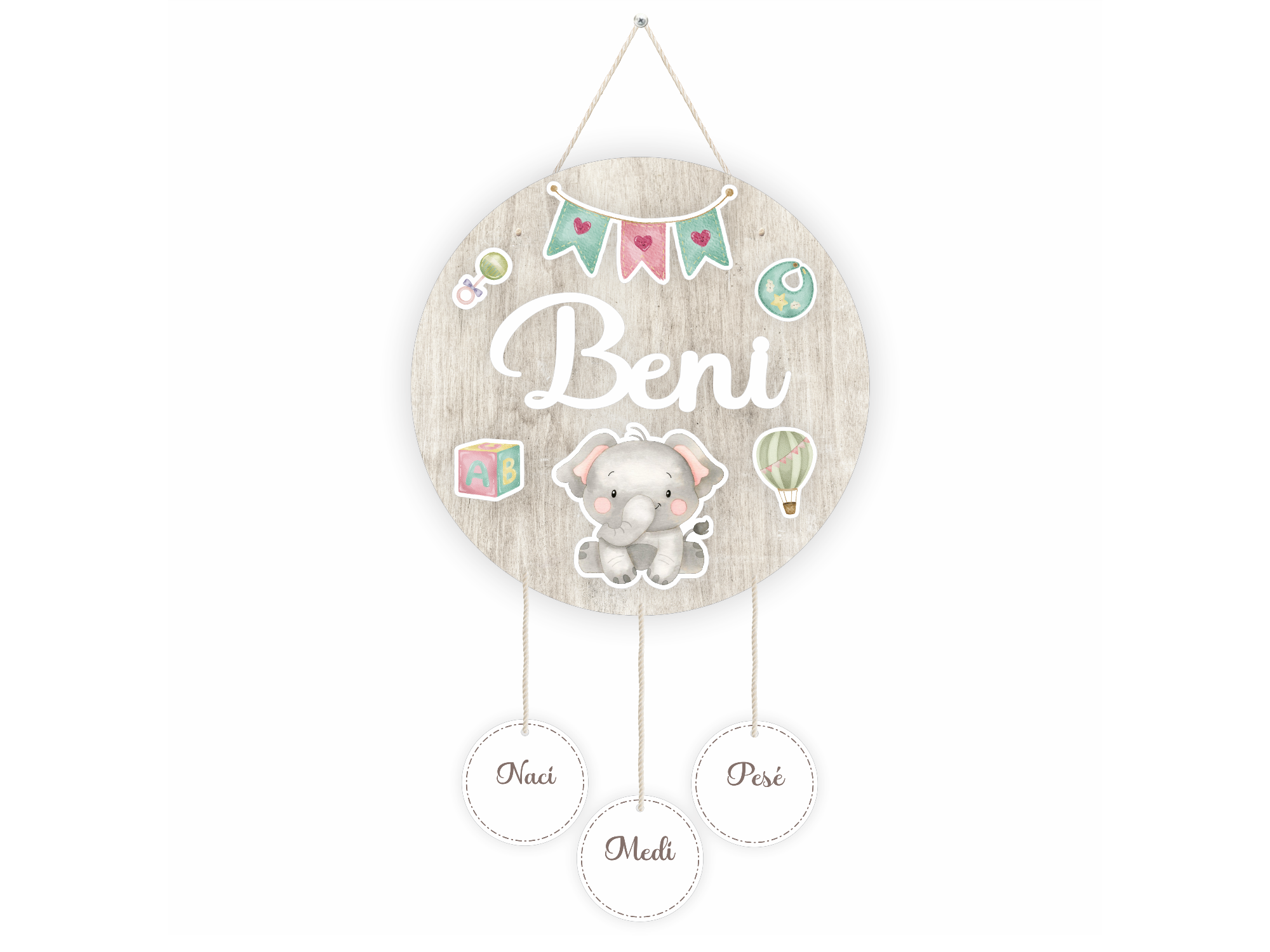 Cartel de nacimiento | Modelo elefantito