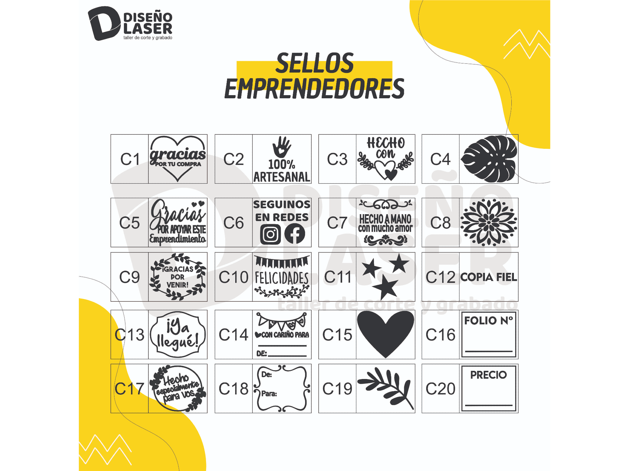 PACK SELLOS X6 | EMPRENDEDORES