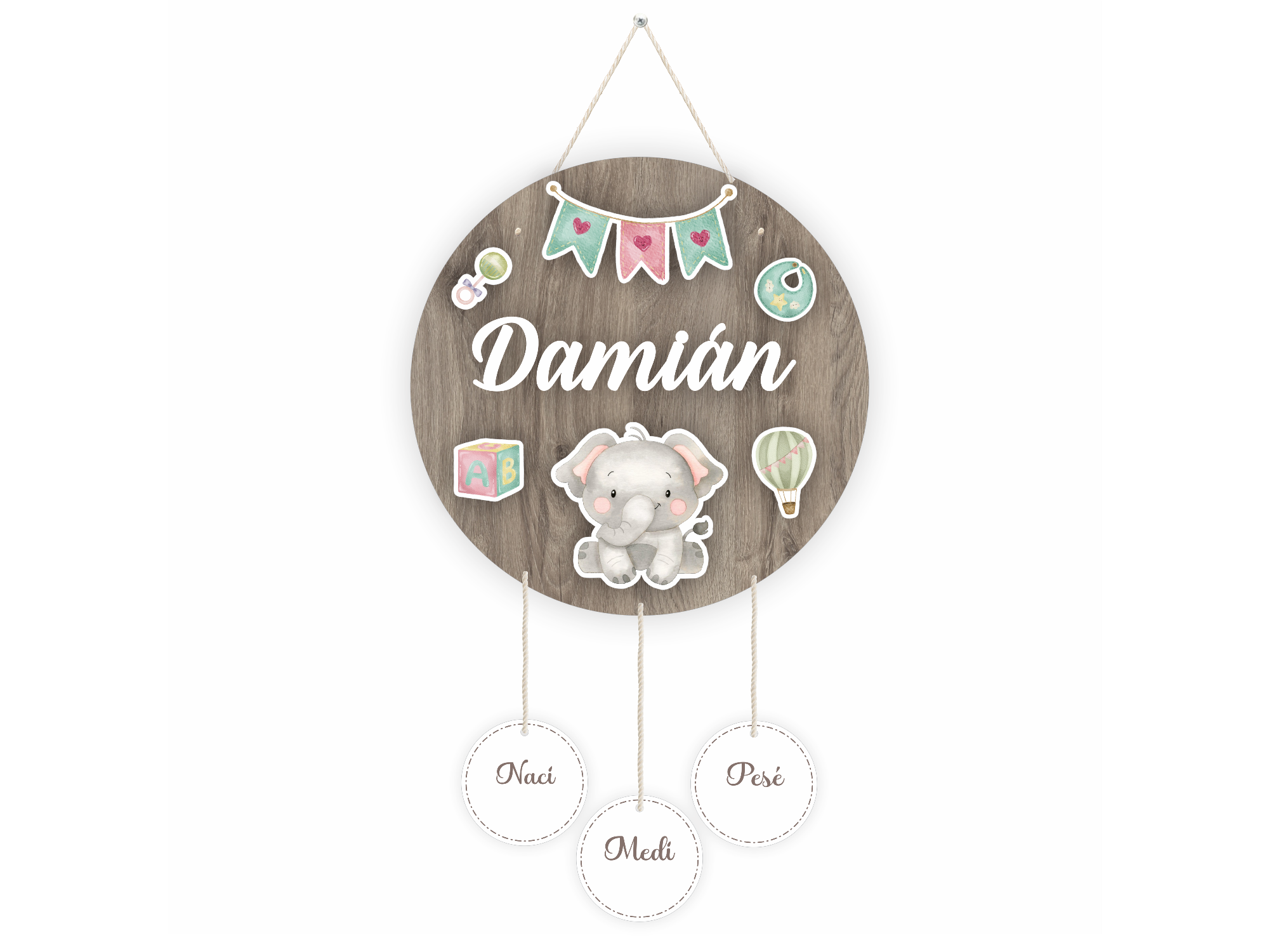 Cartel de nacimiento | Modelo elefantito