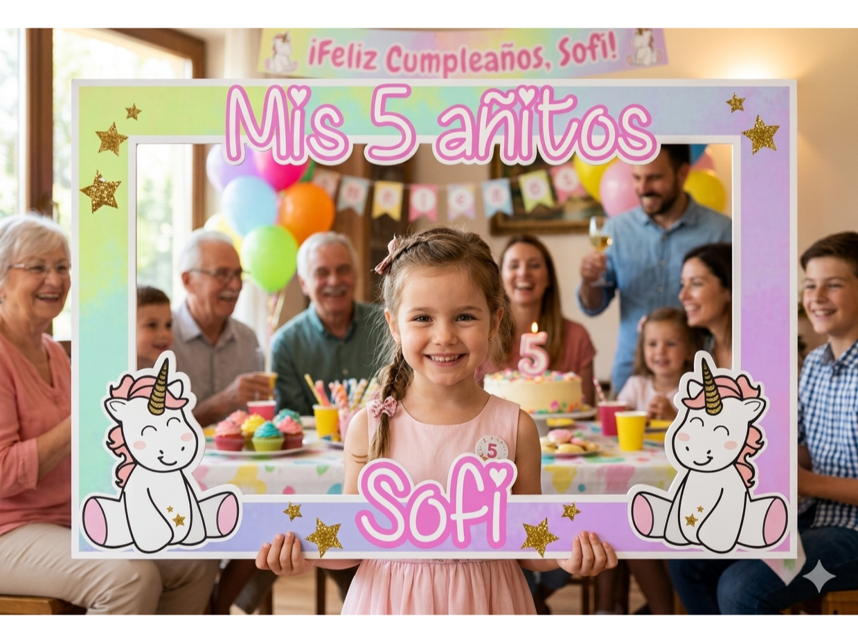 CUADRO DE SELFIE 60x90CM | MODELO CUMPLEAÑOS