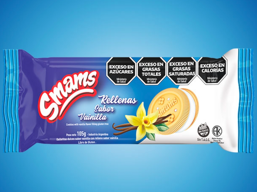 Galletas rellenas sabor vainilla SMAMS