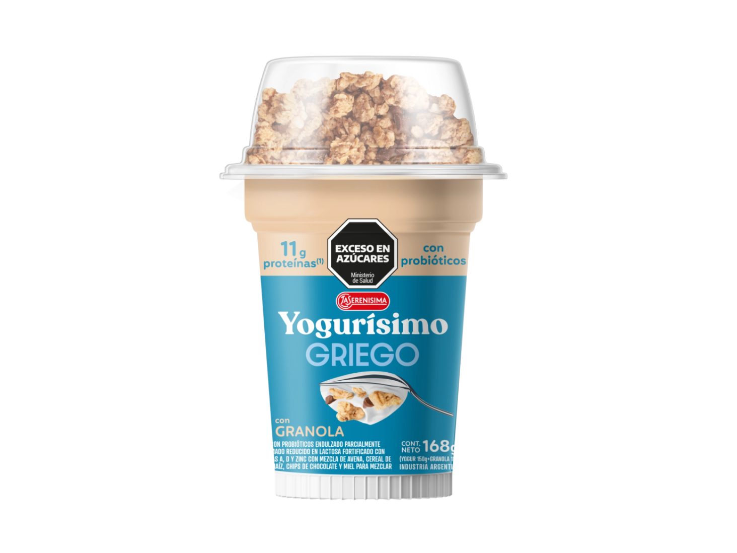 Yogurt griego con granola LA SERENÍSIMA