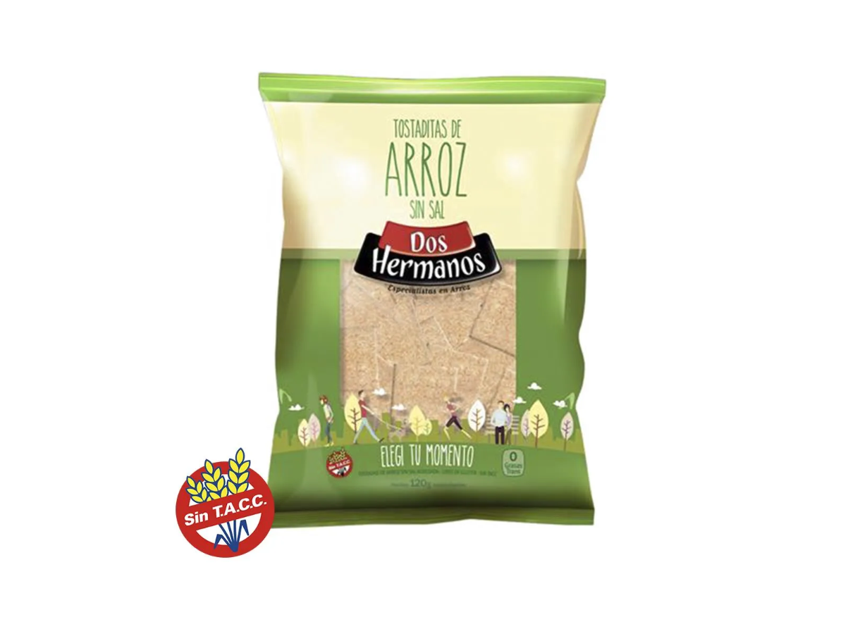 Tostaditas de arroz sin sal DOS HERMANOS