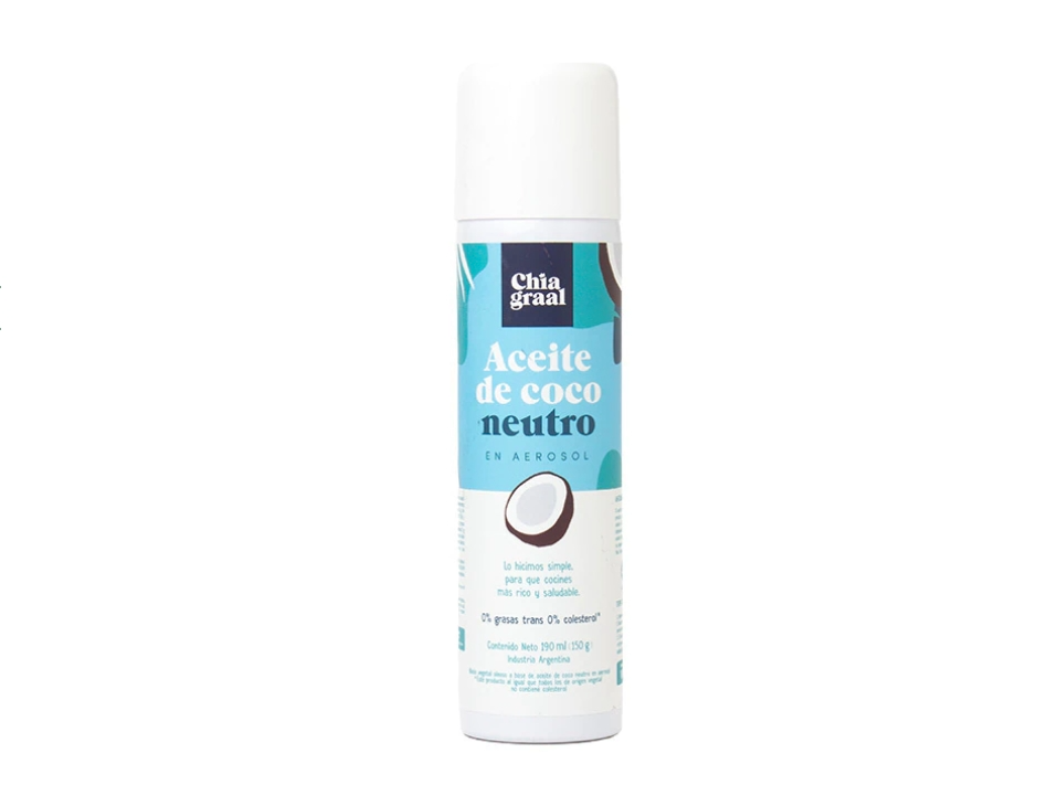 Aceite de coco neutro en aerosol