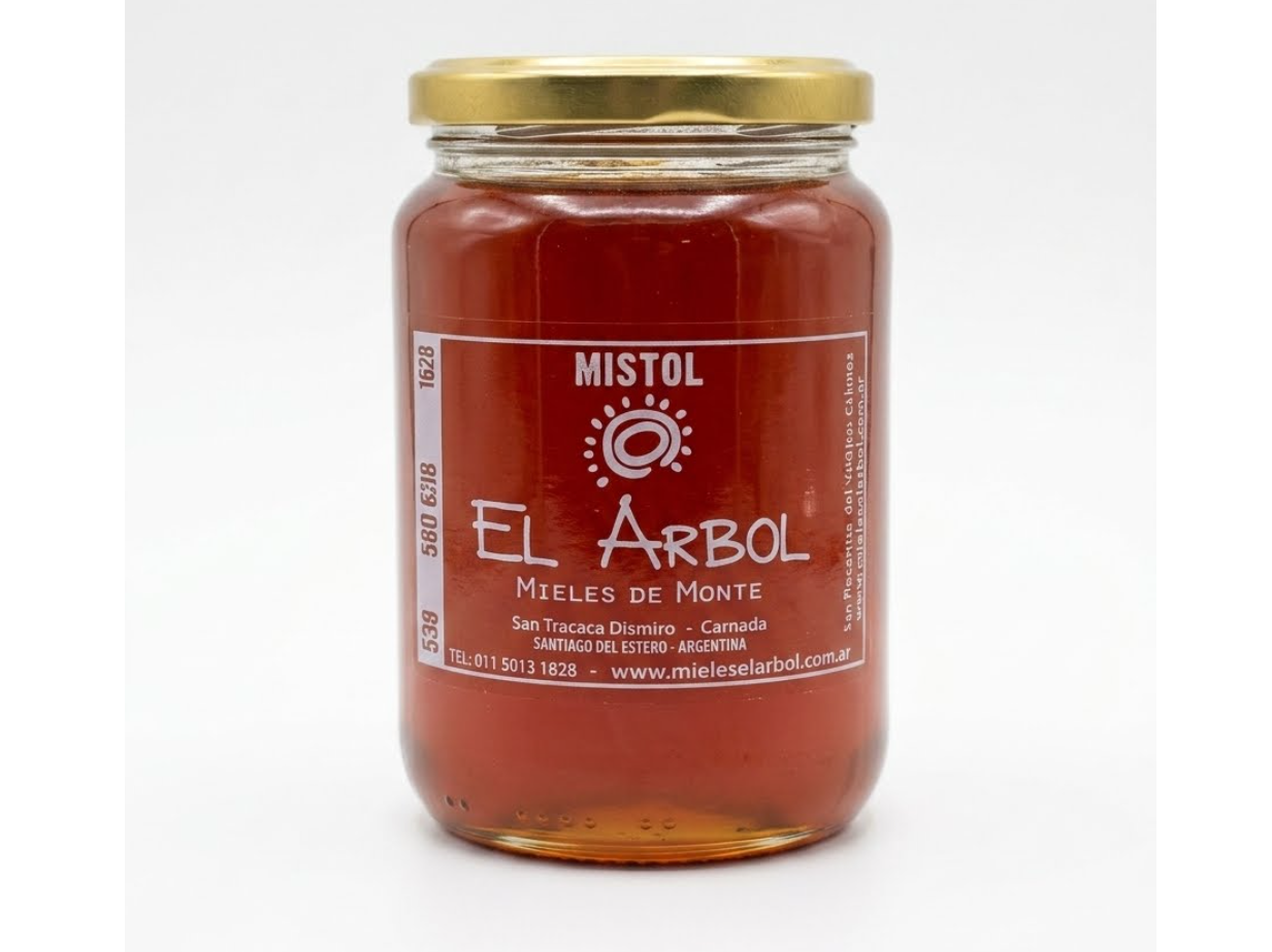 Miel orgánica EL ÁRBOL x 500gs envase vidrio