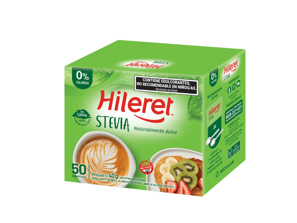 Stevia en polvo HILERET x 50 sobres