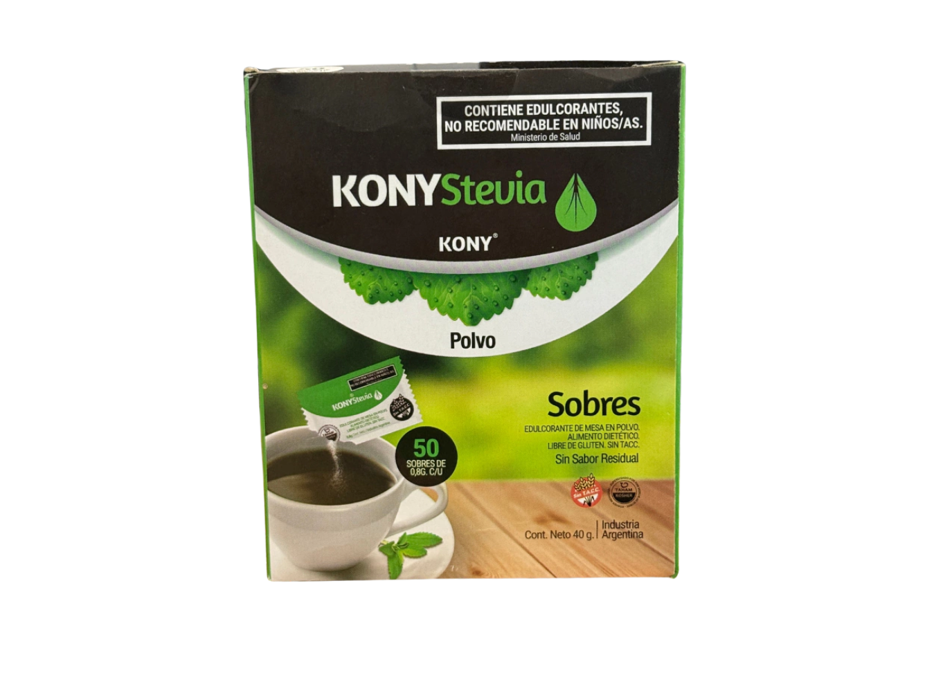 Stevia en polvo KONY  x 50 sobres