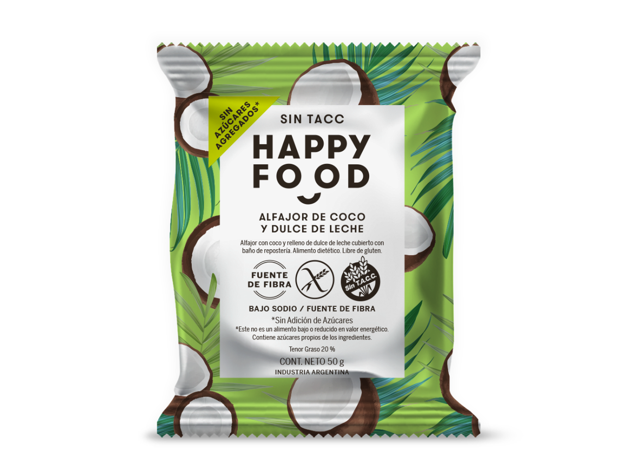 Alfajor sin azúcar HAPPY FOOD