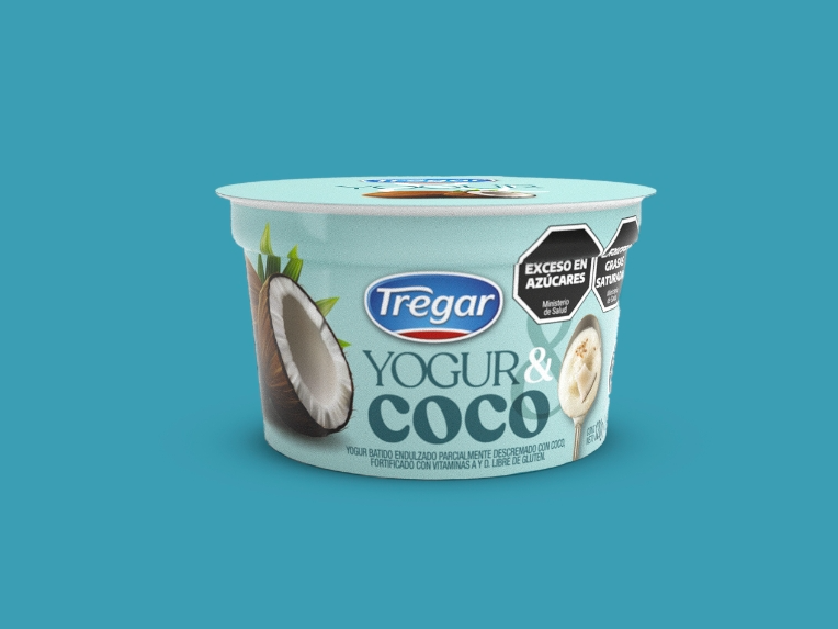 Yogur batido con coco
