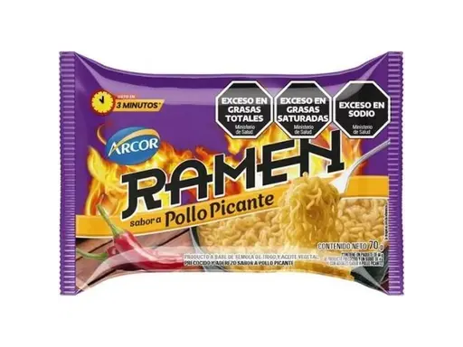 Sopa Instantánea Arcor Ramen Pollo Picante 70 g