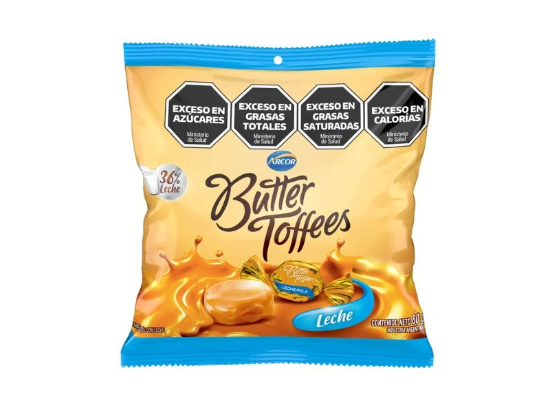 arcor butter toffees leche 80g
