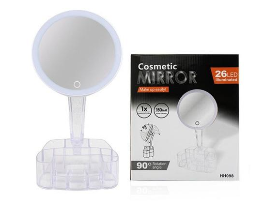 ESPEJO LED CON ORGANIZADOR DE MAQUILLAJE