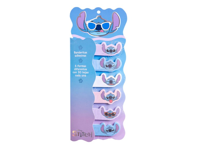 Set banderitas adhesivas Stitch