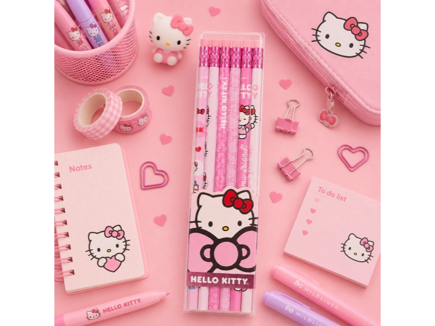 Set de lapices HB x6 unidades Hello Kitty