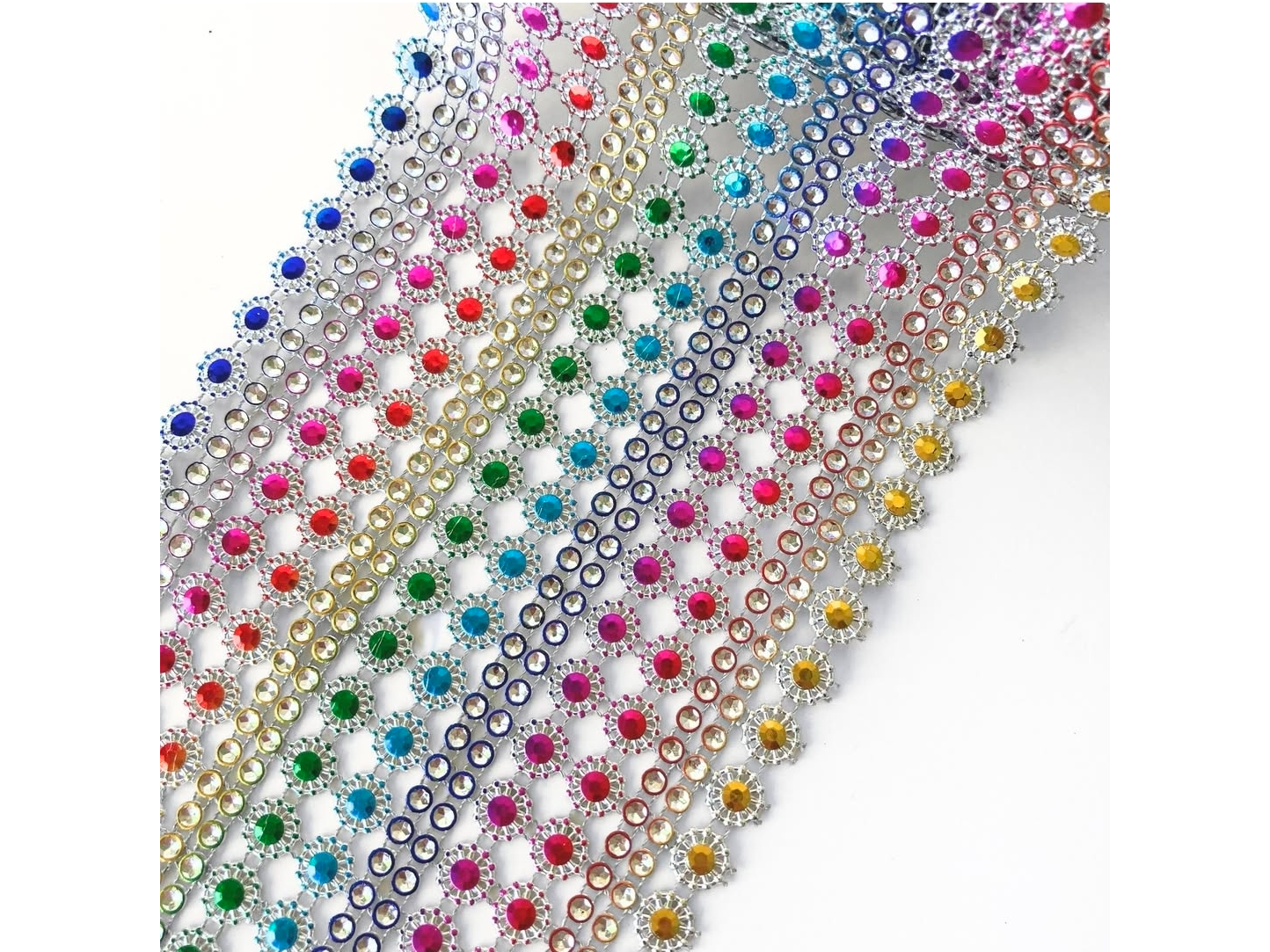 Galon falso strass multicolor