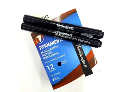 Marcador permanente KATANA negro x6 unidades