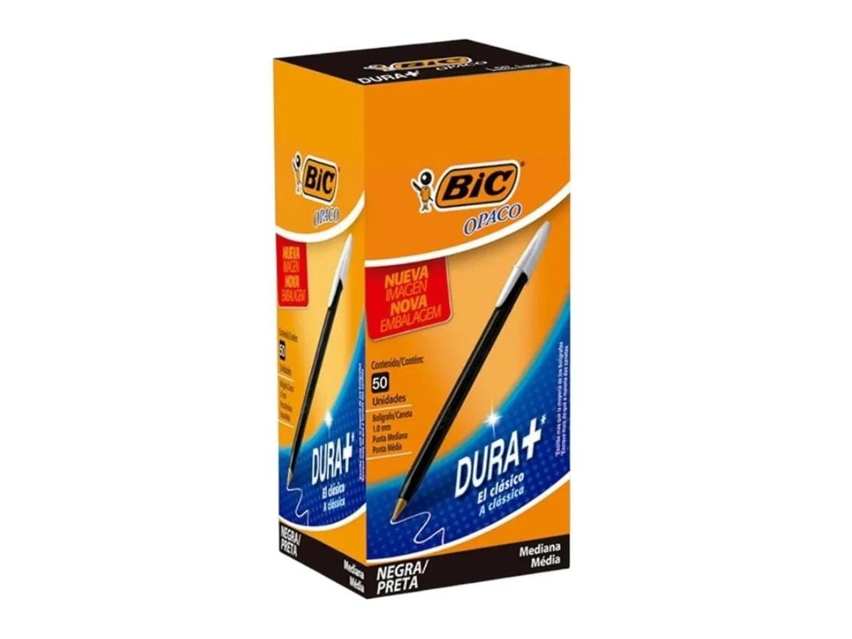Bolígrafo BIC OPACO trazo grueso negra x10 unidades
