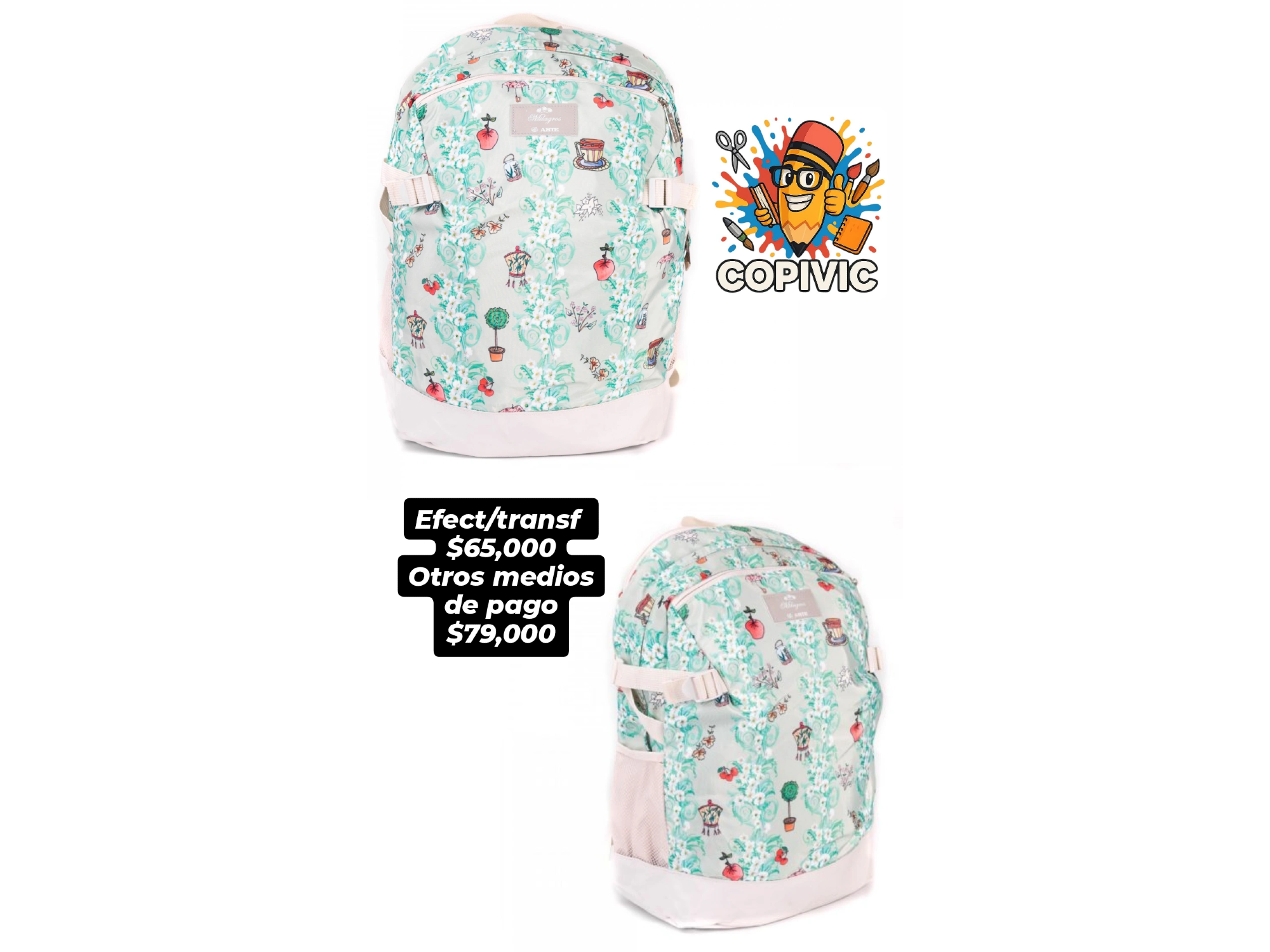 Mochila espalda ARTE de LIBRERIA COPI VIC