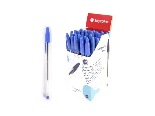 Bolígrafo SKY COLOR azul x50 unidades