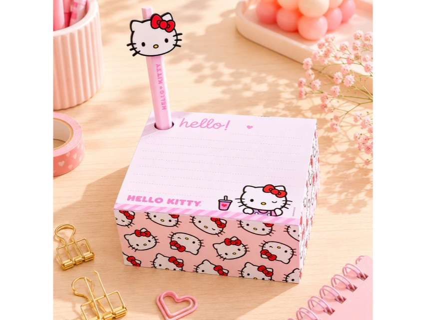 Set Sticky Block pen holder Hello Kitty