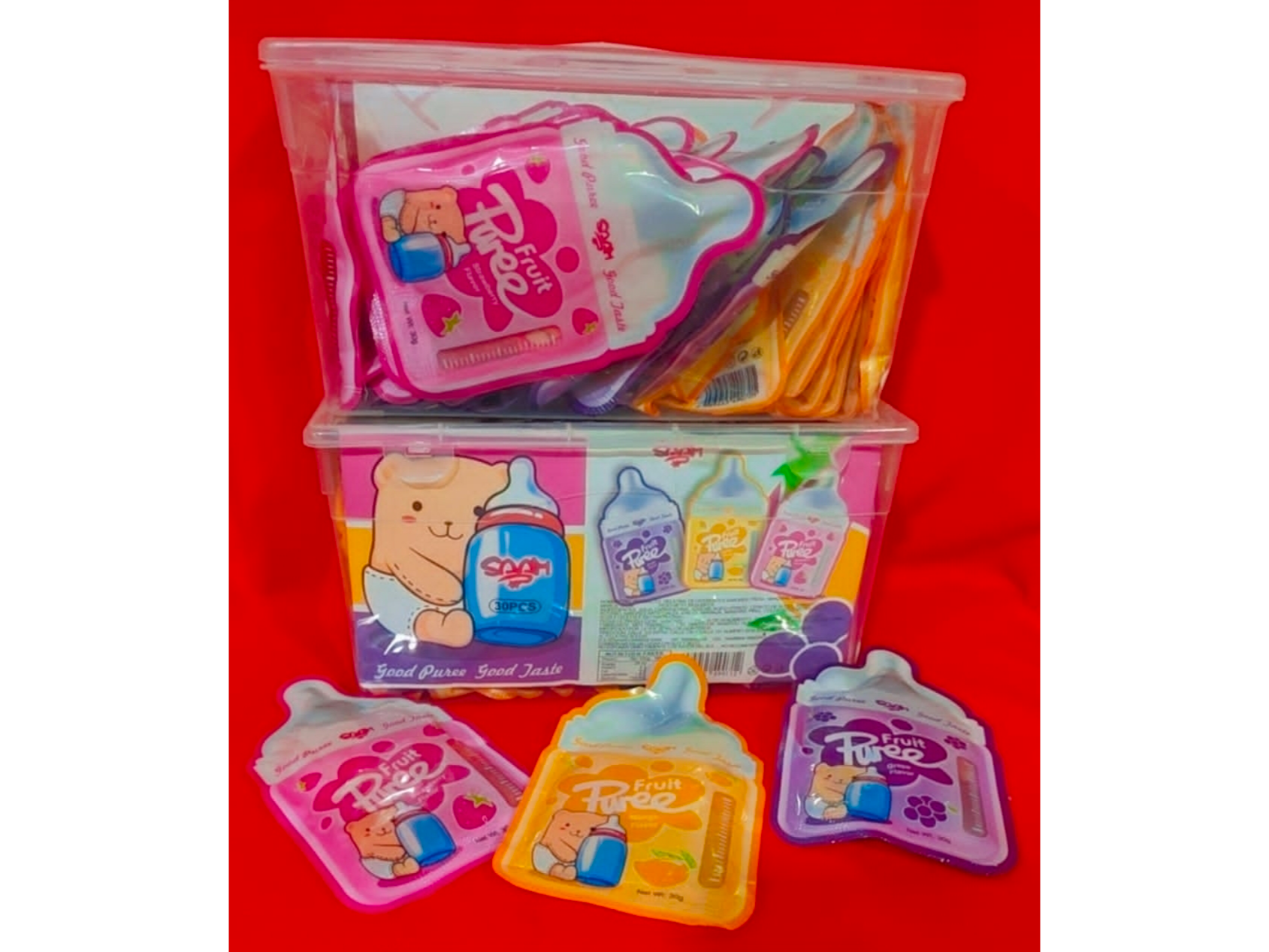 Gelatina liquida mamadera frutal