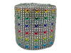 Falso strass con corazones multicolor por metro