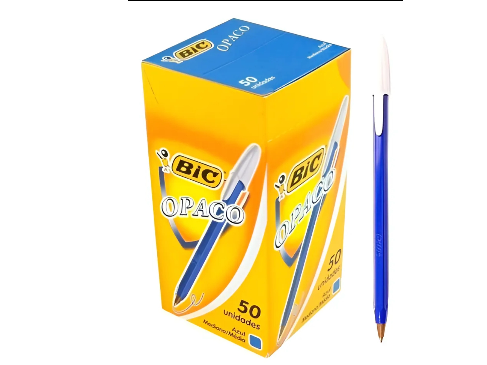Bolígrafo BIC OPACA trazo grueso azul x10 unidades