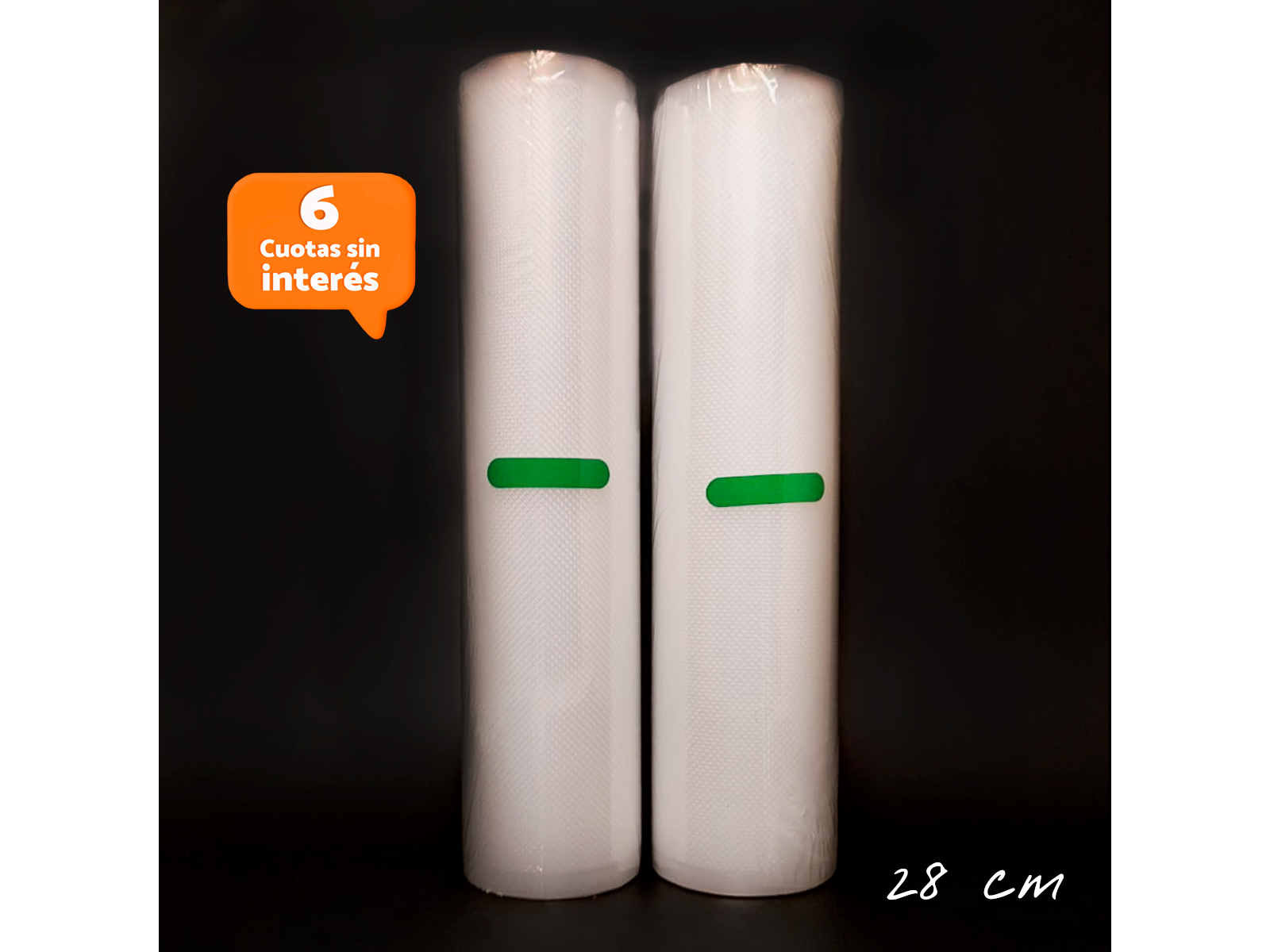 2 rollos gofrados de 28 cm de ancho x 7.6 mts de largo