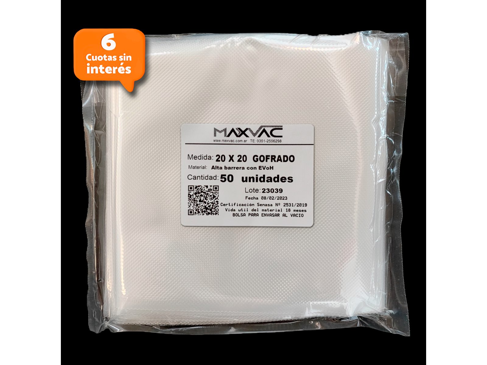 Paquete por 50u. de 20x20 Gofradas