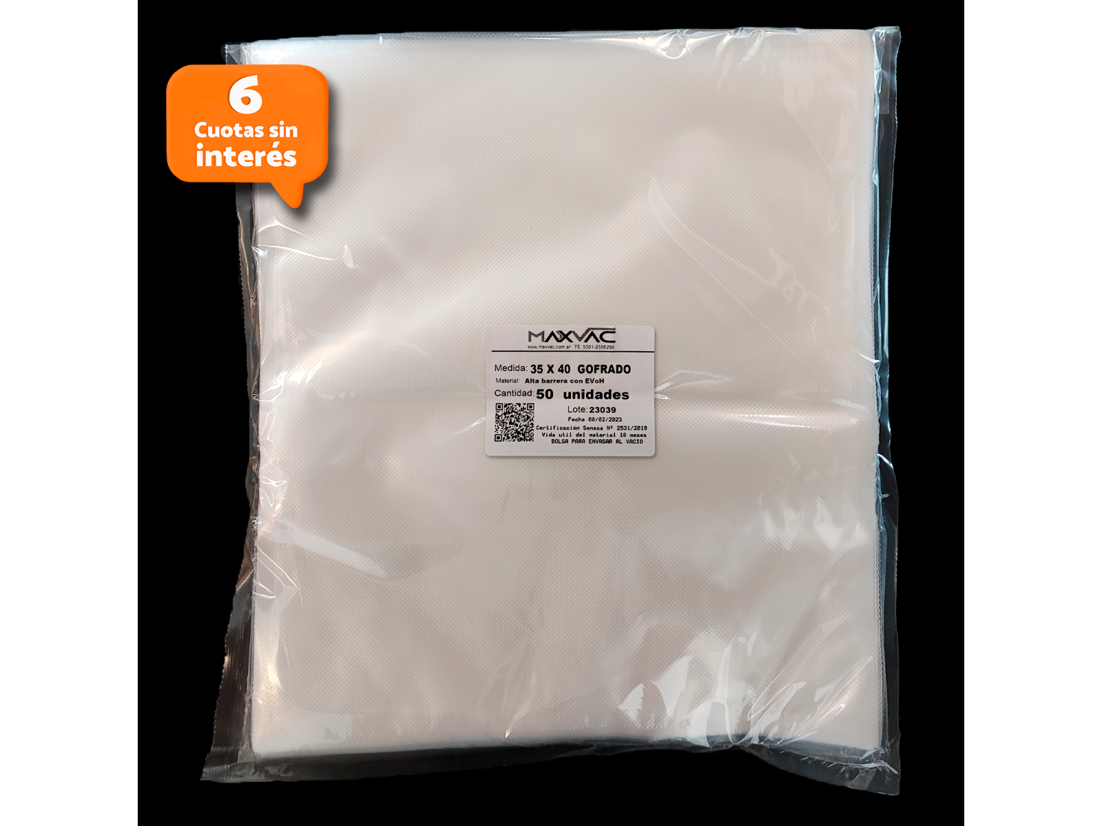 Paquete por 50u. de 35x40 Gofradas