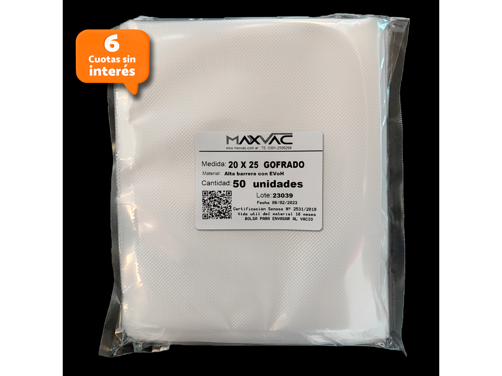 Paquete por 50u. de 20x25 Gofradas