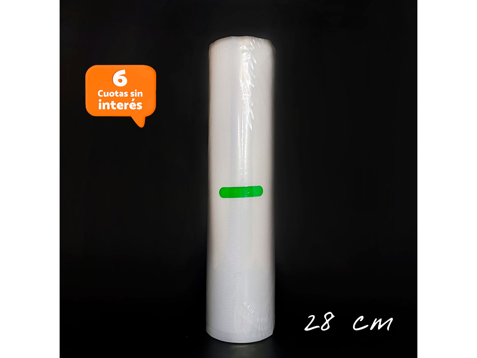 Rollo gofrado de 28 cm de ancho x 7.6 mts de largo de MAXVAC