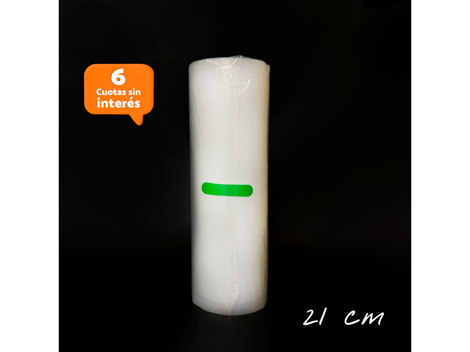 Rollo gofrado de 21 cm de ancho x 7.6 mts de largo de MAXVAC